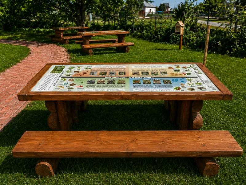 ŁAWOSTÓŁE DUKACYJNY - MASYWNY Z BALI DREWNIANYCH - "WARSTWY LASU I ICH MIESZKAŃCY"