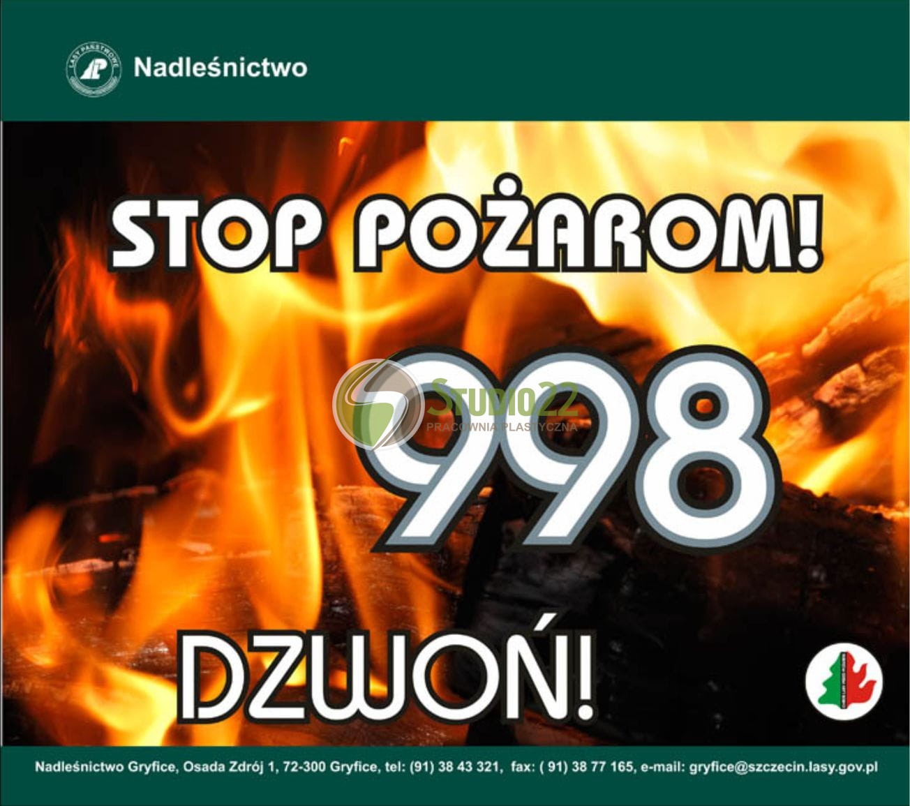 Tablica przeciwpożarowa - Stop pożarom!