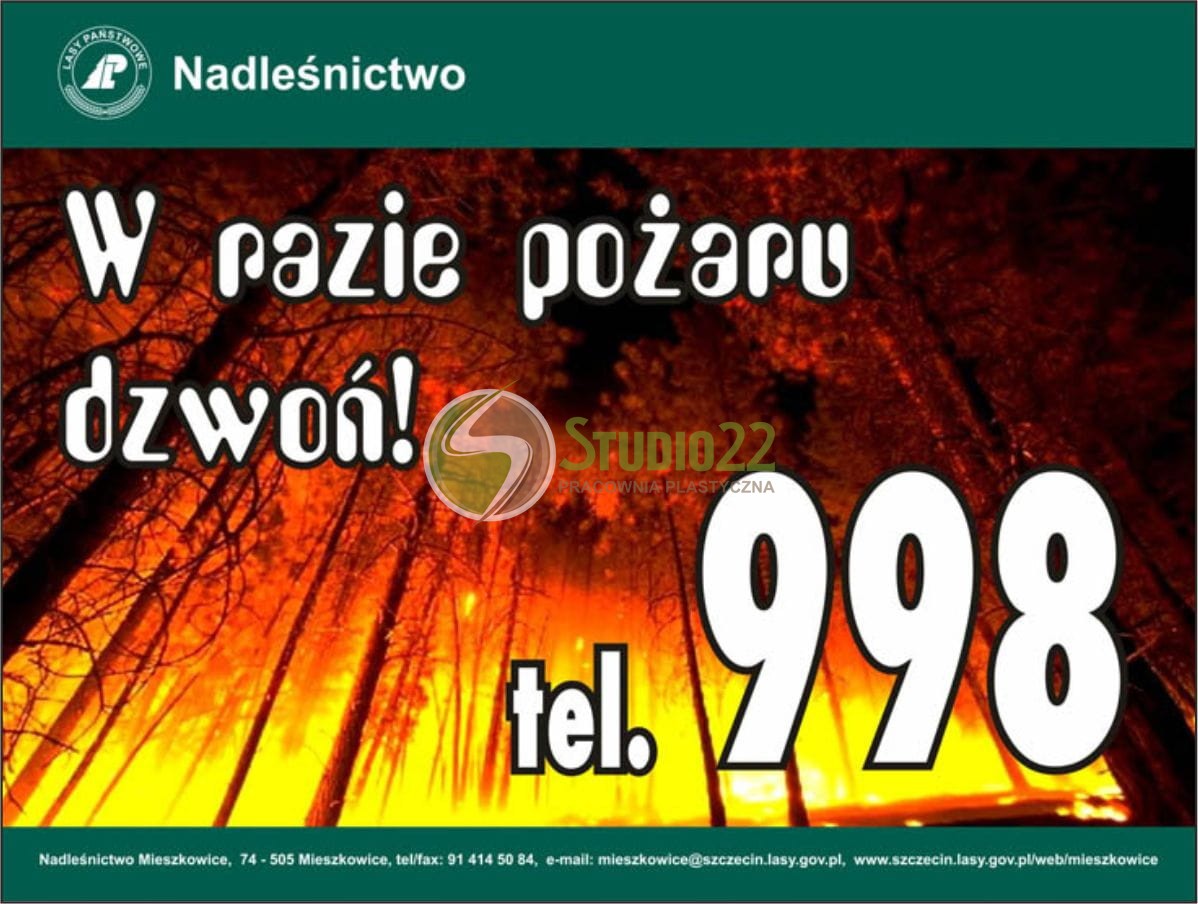 Tablica przeciwpożarowa - W razie pożaru dzwoń