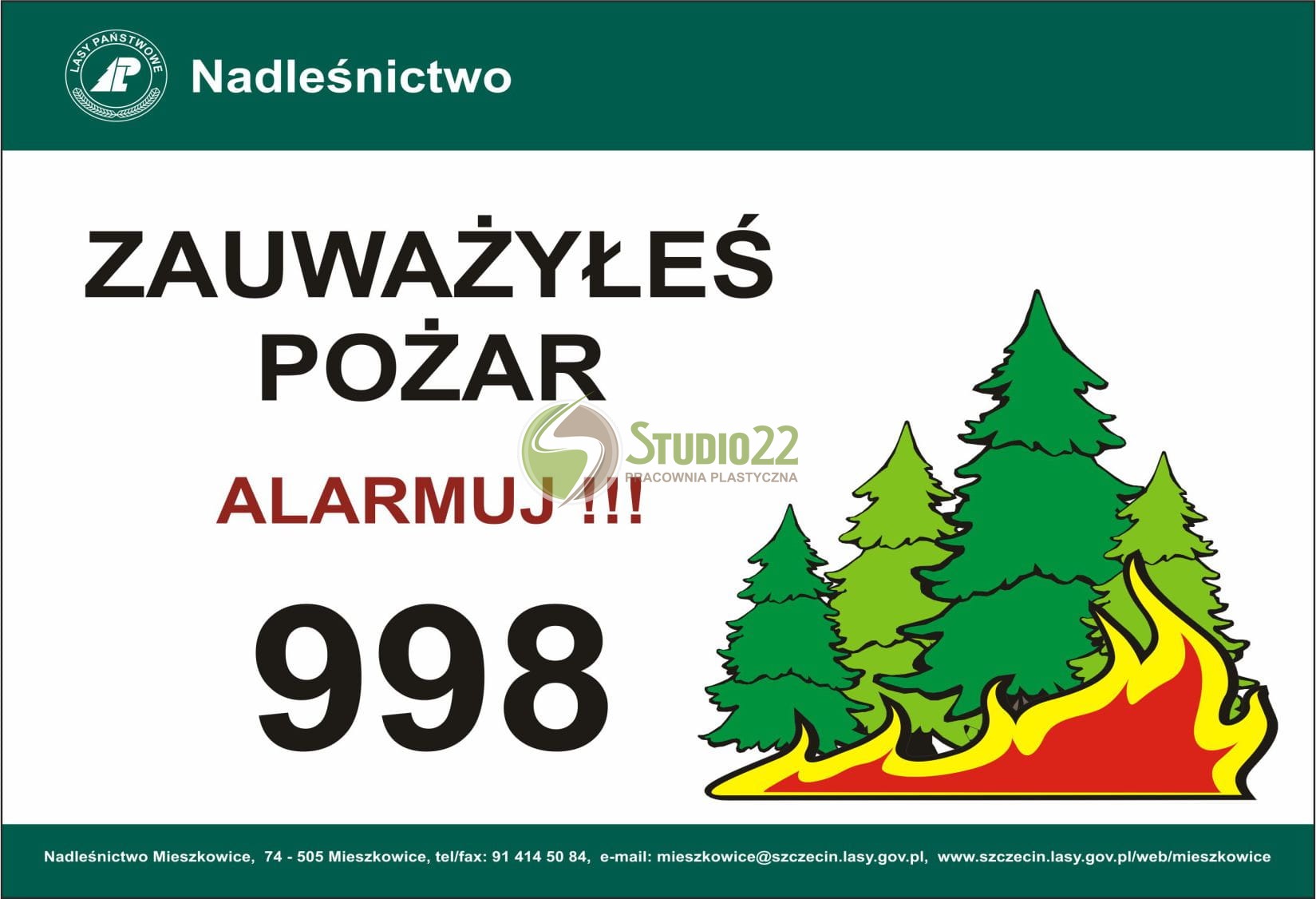 Tablica przeciwpożarowa - Zauważyłeś pożar